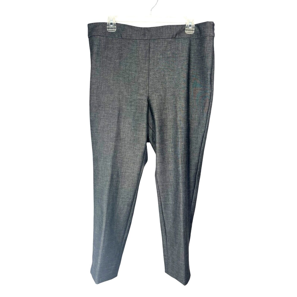 Talbots Women's Chatham Ankle Pant Gray Stretch Side Zip 16P Waist 36"
